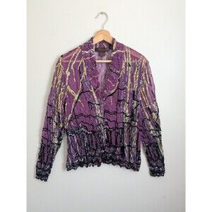 Pleats Collection Sheer Crinkle Top Velvet Burnout Purple Fairy Eclectic Topper